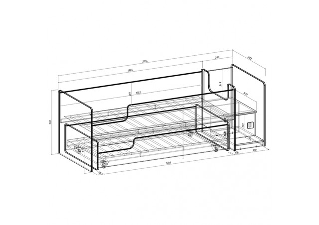 Детская выкатная кровать Легенда К302.41 в Краснотурьинске